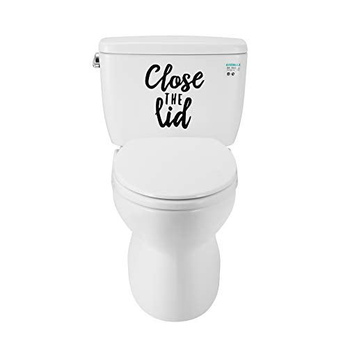 Funny Toilet Seat Sticker Decals - 2 Pack Waterproof Bathroom Reminder