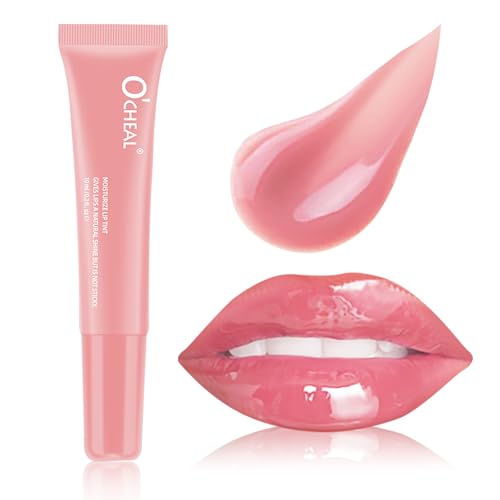 O'CHEAL Hydrating Lip Oil Tinted Plumping Gloss in Pink