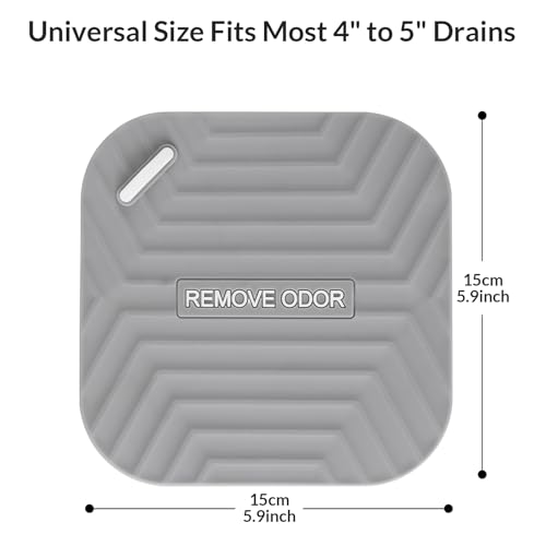 Green Nexus Silicone Shower Drain Cover - 3 Pack, 5.9" Odor & Bug Blocker