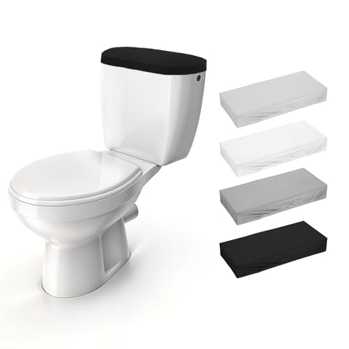 Universal Washable Toilet Tank Lid Cover Set - Soft Fabric, Fits Standard & Elongated Toilets