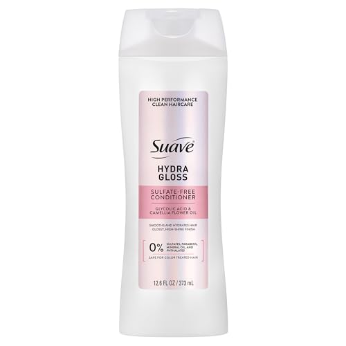 Suave Hydra Gloss Sulfate-Free Conditioner with Glycolic Acid, 12.6 oz