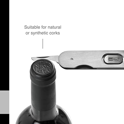 Stainless Steel Corkscrew Wine & Beer Bottle Opener with Foil Cutter