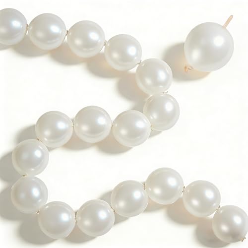 100PCS Pearl White Linking Balloons - 6 Inch Quick Link Balloons for Party Decorations