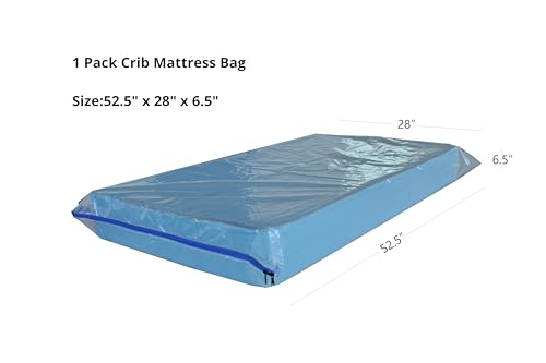 Crib Mattress Storage Bag with Zipper - Waterproof & Heavy Duty