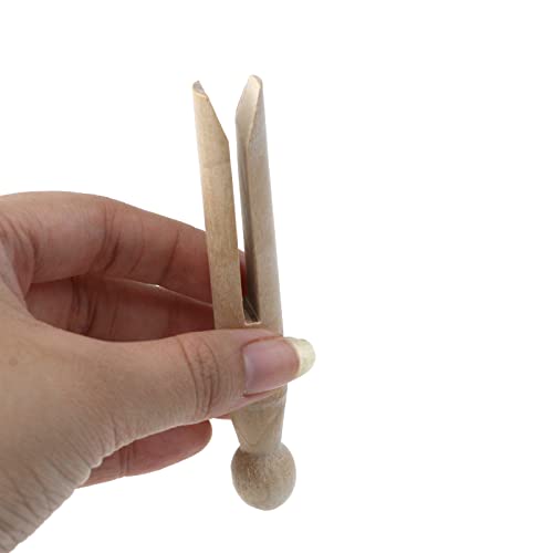 Mcredy Wooden Clothespins, 3.74 Inch Strong Grip Clips - 10 Pcs