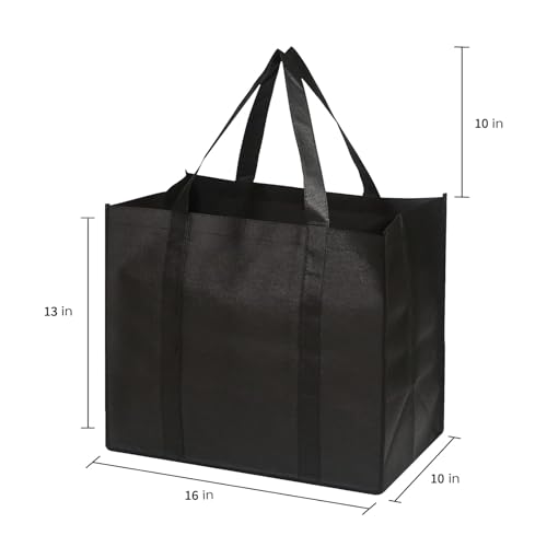 Reusable Foldable Shopping Bag - Large 16" W x 13" H x 10" D
