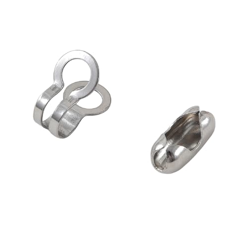 3mm Stainless Steel Ceiling Fan Pull Chain Extender Set - 40 Inch, 4 Pack