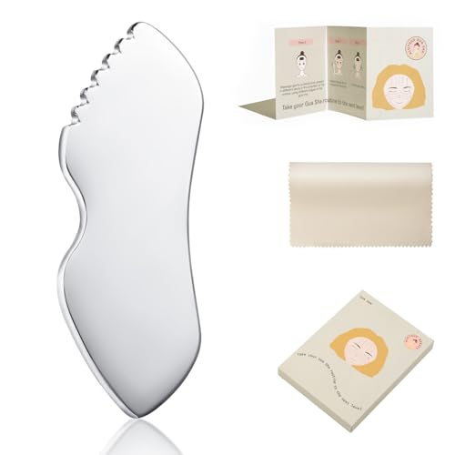 ALOYGUZ Stainless Steel Gua Sha Facial Tool for Face Sculpting & Lymphatic Drainage