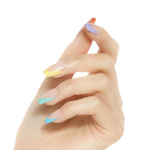 KISS Voguish Fantasy Press On Nails - Candies Multicolor Medium Coffin