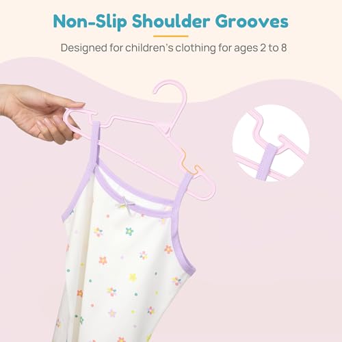 Vtopmart 60 Pack 11-Inch Kids Clothes Hangers, Space-Saving Interlocking Baby Hangers