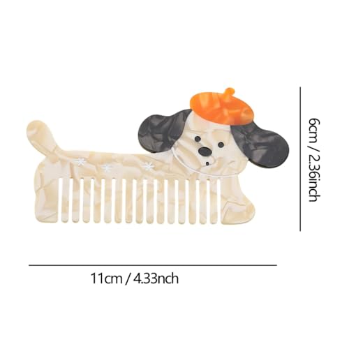 Wide Tooth Hair Comb Cellulose Acetate Detangling Comb for Curly Hair