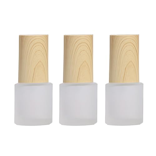 Elandy Frosted Glass Lotion Pump Bottles 20ml 3Pcs Travel Dispenser