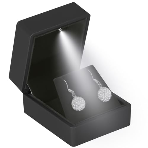 LED Earring Jewelry Gift Box with Light for Proposals & Engagements