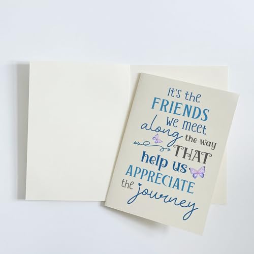 Meaningful Friendship Card with Butterfly Design - 5x7 Birthday Gift