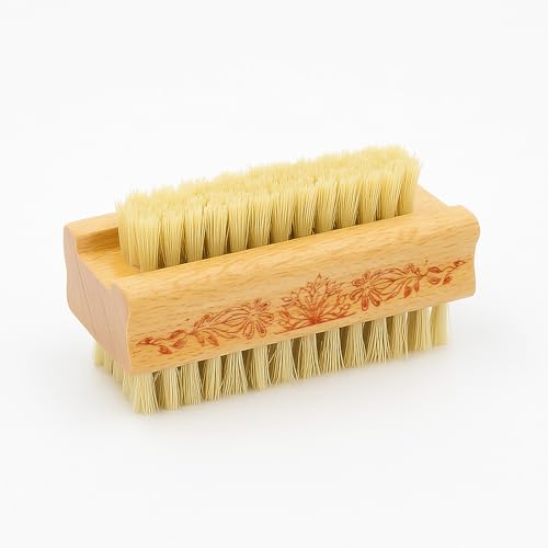 Menesia Wooden Nail Brush - Natural Wood Hand and Fingernail Scrubber