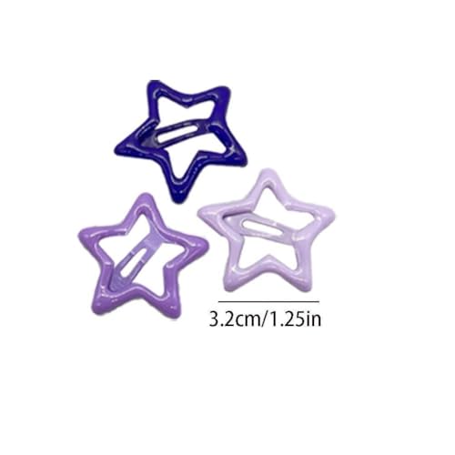 15-Piece Blue Star Hair Barrette Set Alloy Hair Clips