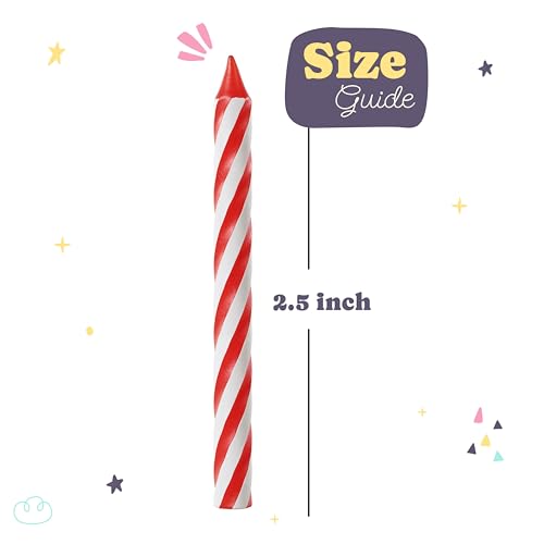 Party Solids 24-Pack Primary Color Birthday Candles - 2.5"