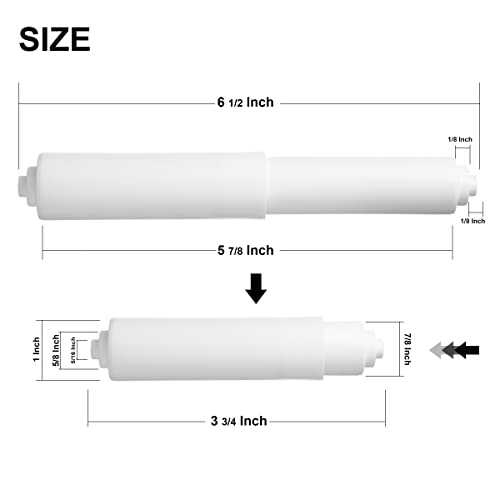 Spring Loaded Toilet Paper Holder Replacement Rods - 3 Pack