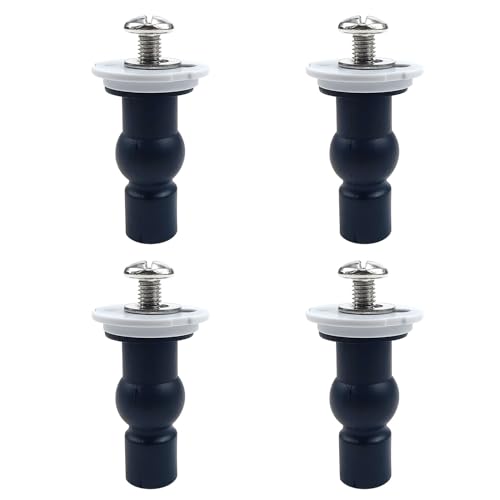 ECUDIS Universal Toilet Seat Hinges & Bolts - 4 Pack M6 Repair Kit