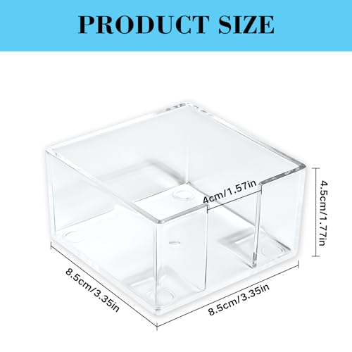 Acrylic Sticky Note Holder for 3x3-Inch Notes - Desk Organizer