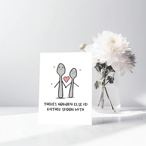 Funny Valentine's Day Card for Couples - Unique Spoon Lover Design