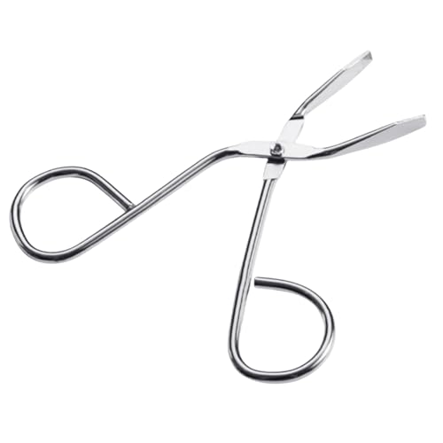 Tustao Stainless Steel Eyebrow Scissors and Flat Tip Tweezers Set
