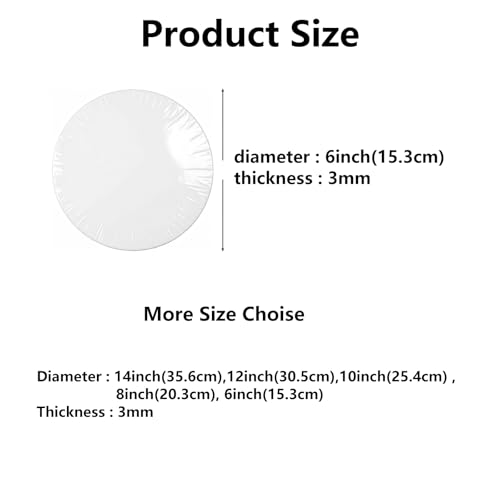 DaTpuik 6-Inch Round Cake Boards - 2 Pack, Food Grade & Oil-Proof