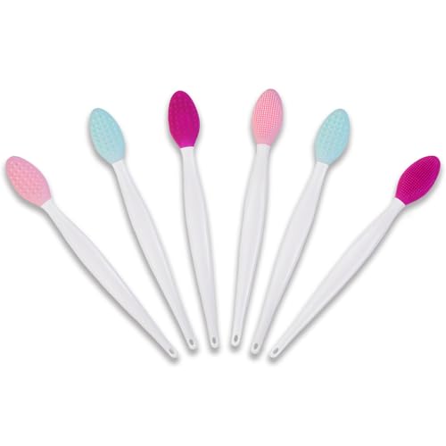 Kootinn 6 PCS Silicone Lip Scrub Brush Set - Double-Sided Exfoliating Tool