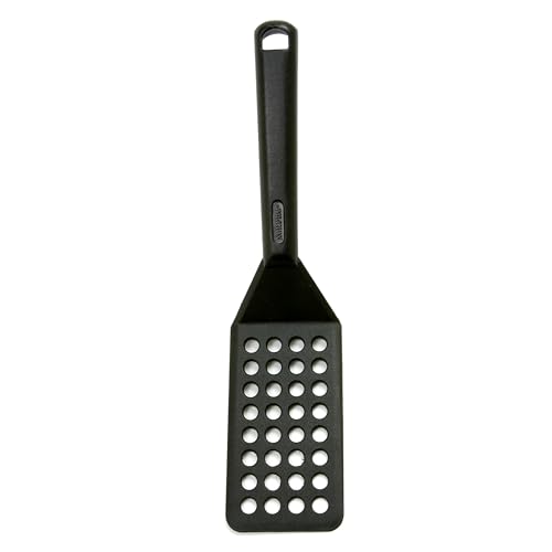 Norpro Black My Favorite Spatula with Holes - 10 Inch Nylon Cooking Tool