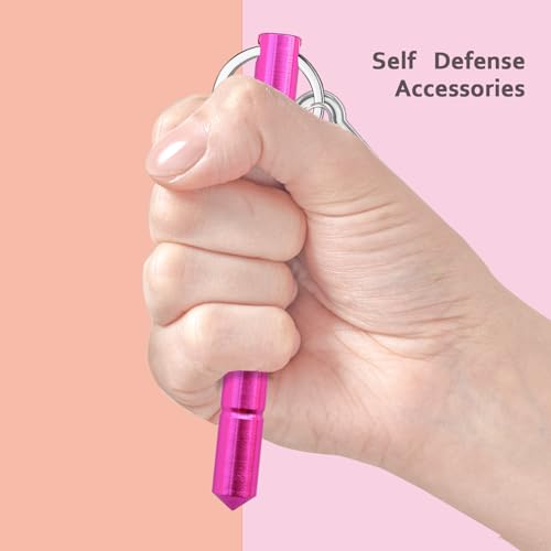 3Pcs Safety keychain Set Protection Keychain Accessories Safety Stick with 3Pcs Carabiner Clips for Women Ladies Girls
