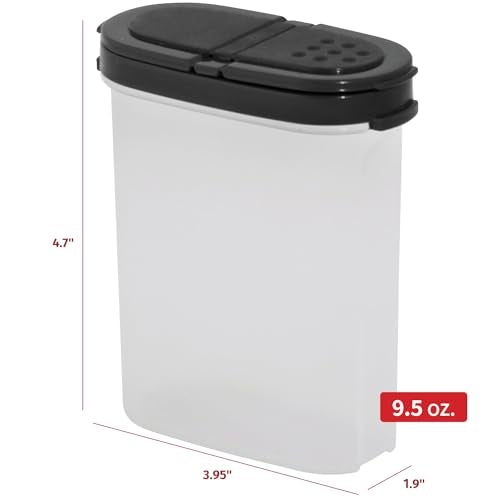 SIGNORA WARE Airtight Spice Jars Set - 8 oz Refillable Containers with Dual Pour/Sift Lids