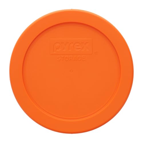 Pyrex 7200-PC 2-Cup Orange Replacement Lids - 2-Pack BPA-Free Plastic