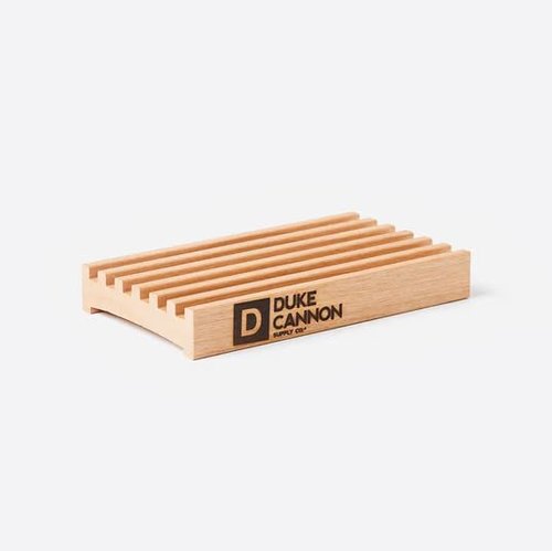 Duke Cannon Big Bar Soap Tray – Red Alder Wood Soap Holder for Big Bricks of Soap, Durable, Warp-Resistant, Ridged Design for Long-Lasting Use