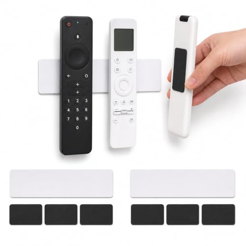 Magnetic Remote Control Holder - Wall Mount 2 Pack, 3-in-1 Kit