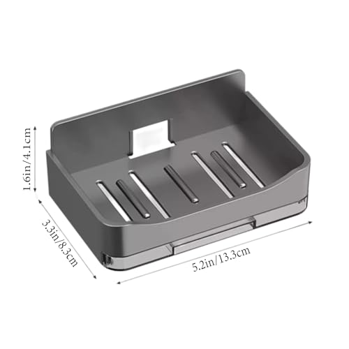 IVICOO Adhesive Soap Holder for Shower - 2 Pack, Self-Draining Bar Soap Dish