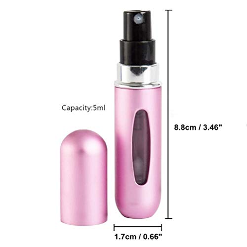 AISIBO Refillable Travel Perfume Atomizer Spray Bottle - Pink 5ml