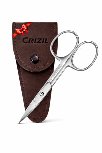 Crizil Stainless Steel Curved Nail Scissors for Manicure and Pedicure