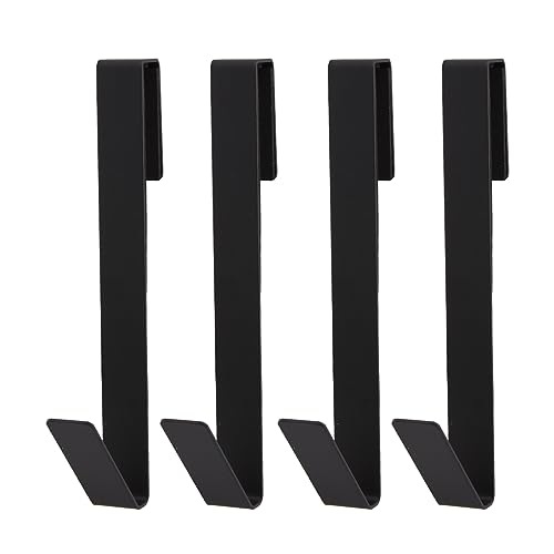 7 Inch Stainless Steel Shower Door Hooks - No Drill Towel Hooks, 4 Pack