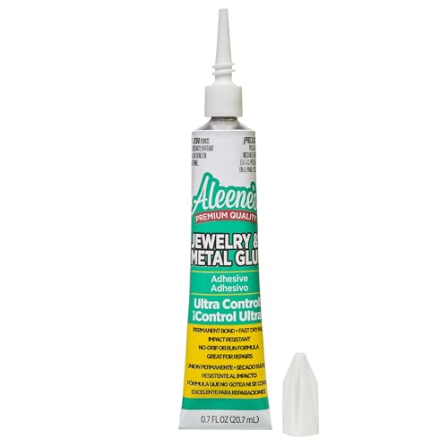 Aleene's Jewelry & Metal Glue 0.70oz - Waterproof Clear Adhesive for Metals & Stones