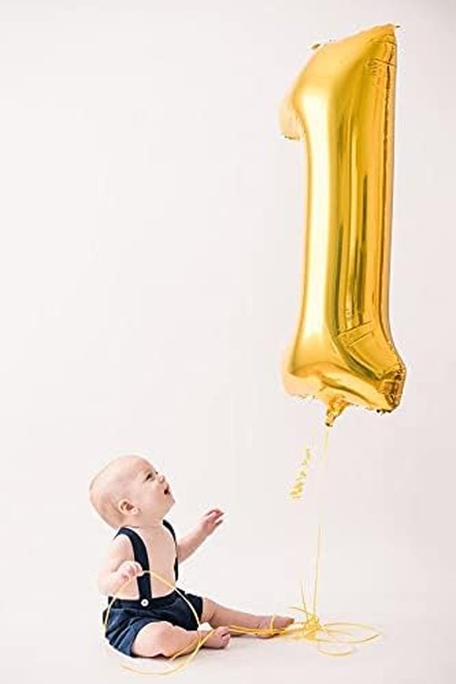 Gold Number 0 Balloon - 40 Inch Birthday Decoration for Milestone Celebrations | Party Supplies
