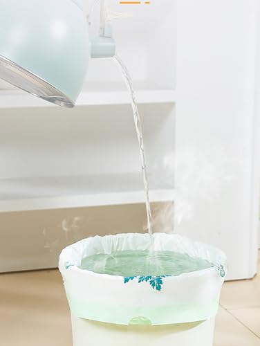 Green 60pcs 4-Gallon Drawstring Trash Bags - Tear-Free Garbage Can Liners