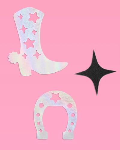 xo, Fetti Western Confetti - Small Black & Iridescent Cowboy Party Decor