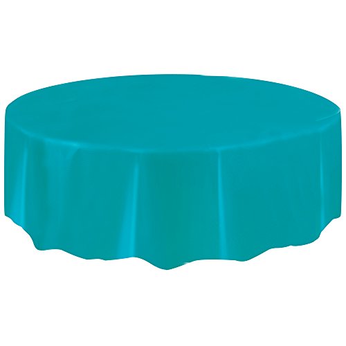 Royal Blue 84" Round Plastic Tablecloth for Parties & Events