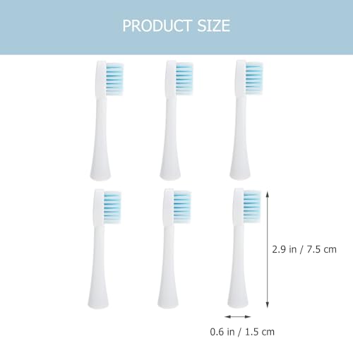 Healeved Electric Toothbrush Replacement Heads 6-Pack for X-3