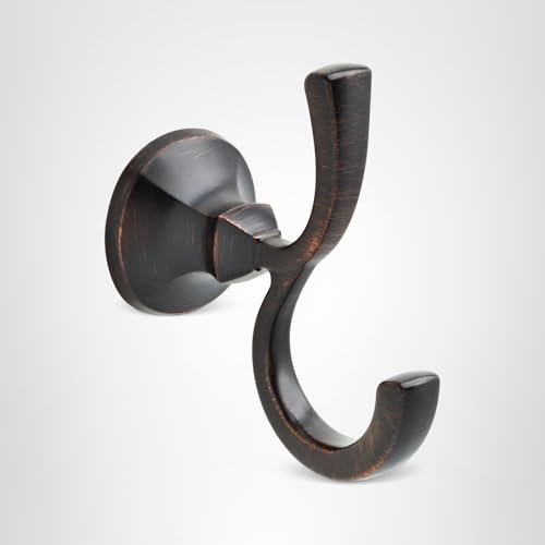 DELTA FAUCET Rubber Limited 76435-RB Ashlyn Double Towel Hook Bath Hardware Accessory in Venetian Bronze