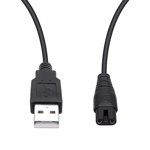 RAXSEG USB Charging Cable for Water Flosser Compatible with Nicwell Fairywill Aquasonic Oral Irrigator Cord Black