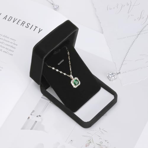 KUKUVR 6-Pack Velvet Jewelry Necklace Gift Box - Black