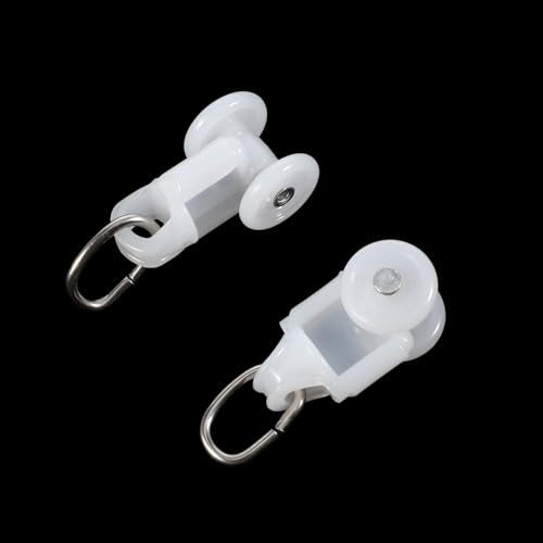 50 Pcs Curtain Track Glider Rollers - Durable Stainless Steel Hooks