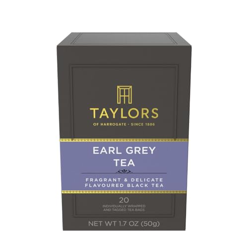 Taylors of Harrogate Earl Grey Black Tea Bags, 20ct (Pack of 6)