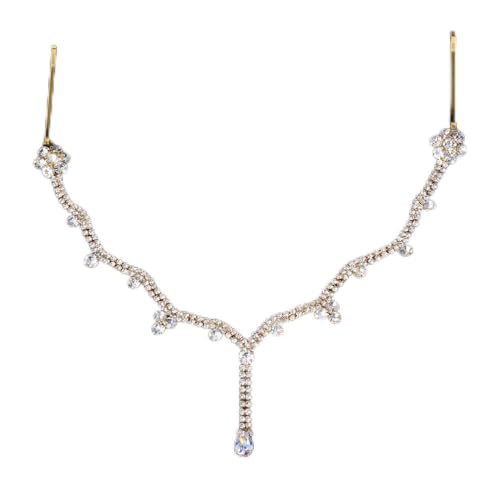 Bethynas Boho Rhinestone Forehead Chain and Gypsy Crystal Headpiece